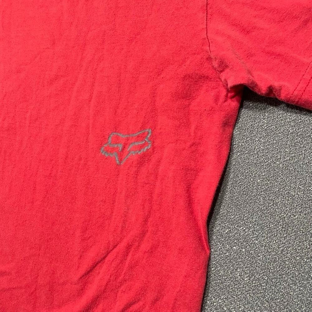 FOX Racing T-Shirt Large Red Short Sleeve Y2K Motocross Riding - Picture 7 of 9